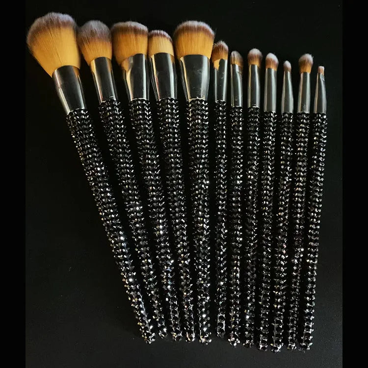 12Pcs/set Diamond-studded Makeup Brushes