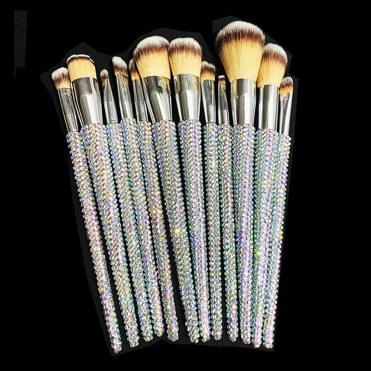 12Pcs/set Diamond-studded Makeup Brushes
