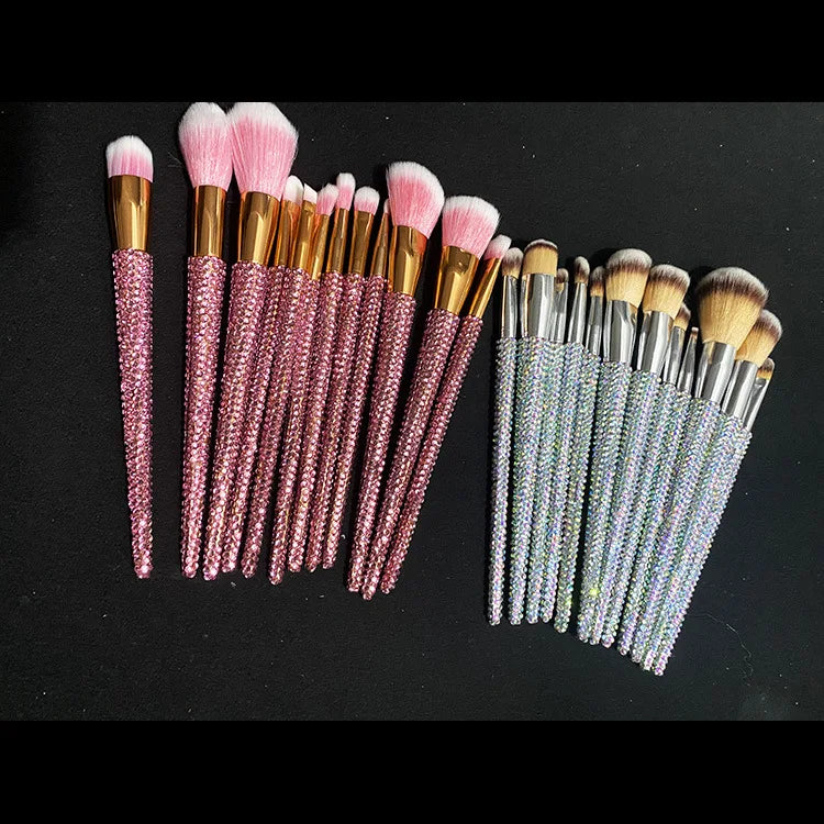 12Pcs/set Diamond-studded Makeup Brushes